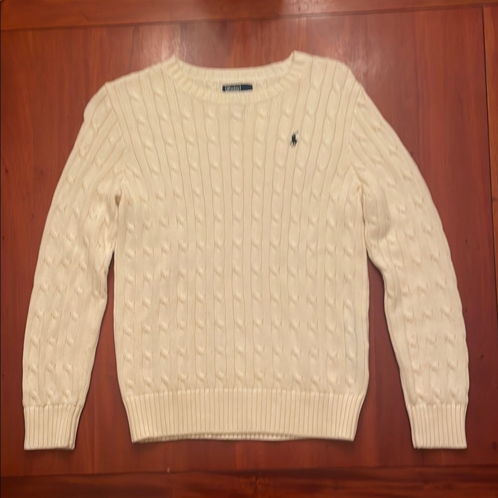 Ralph Lauren Boy’s Cream Cable Knit Sweater - Like New